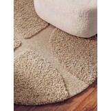 Ted Baker Lambeth Hoogpolig Vloerkleed Rond Beige