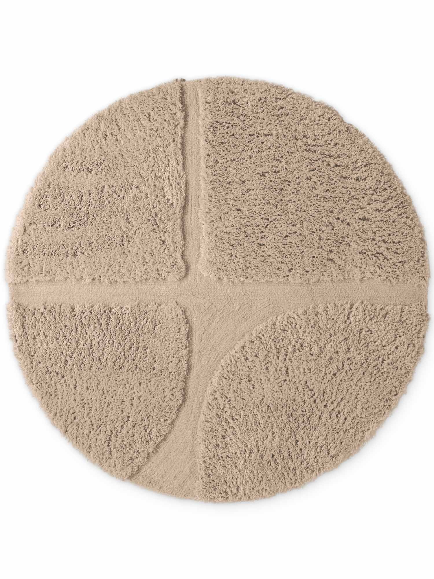 Ted Baker Lambeth Hoogpolig Vloerkleed Rond Beige