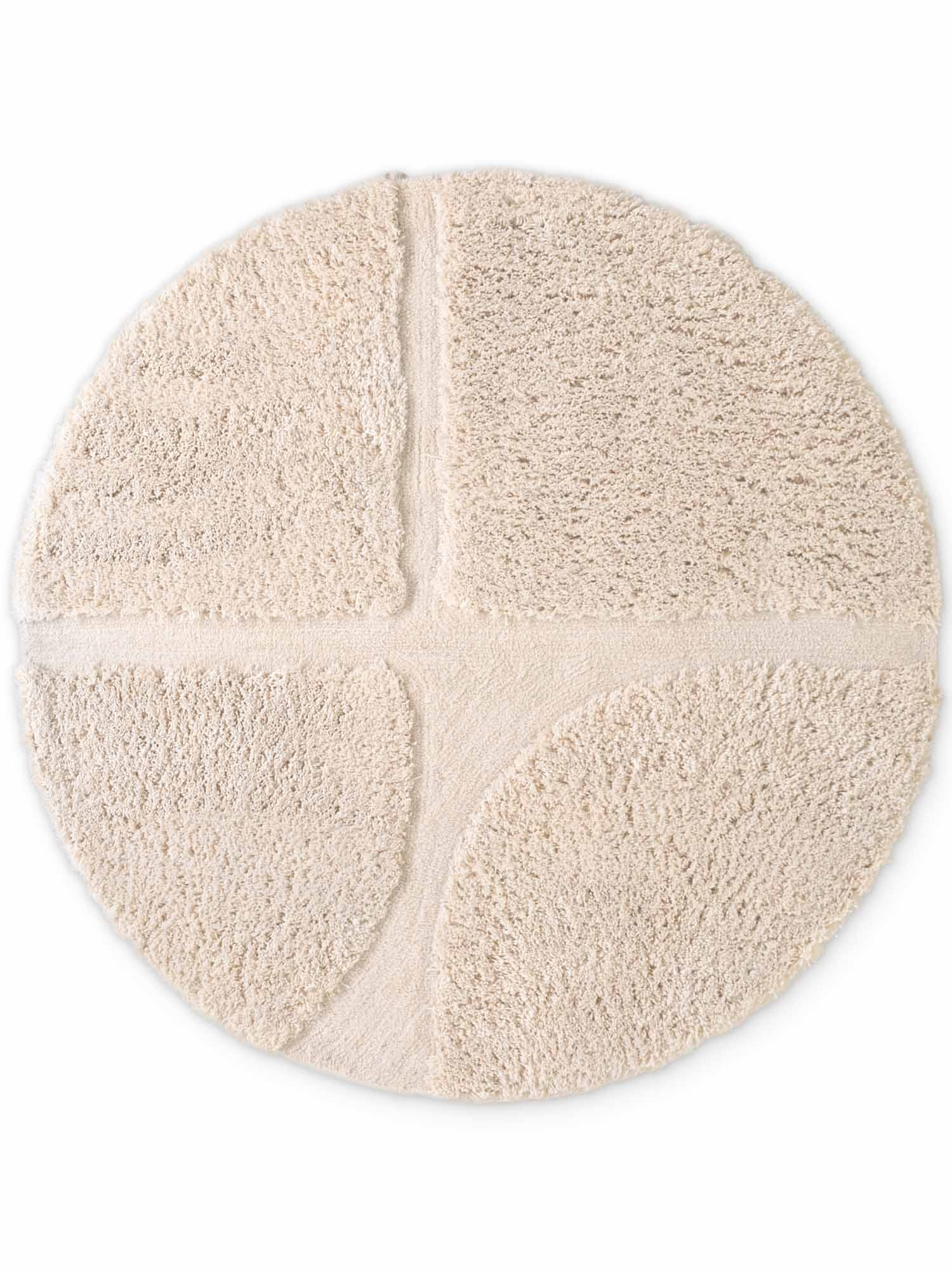 Ted Baker Lambeth Hoogpolig Vloerkleed Rond Creme