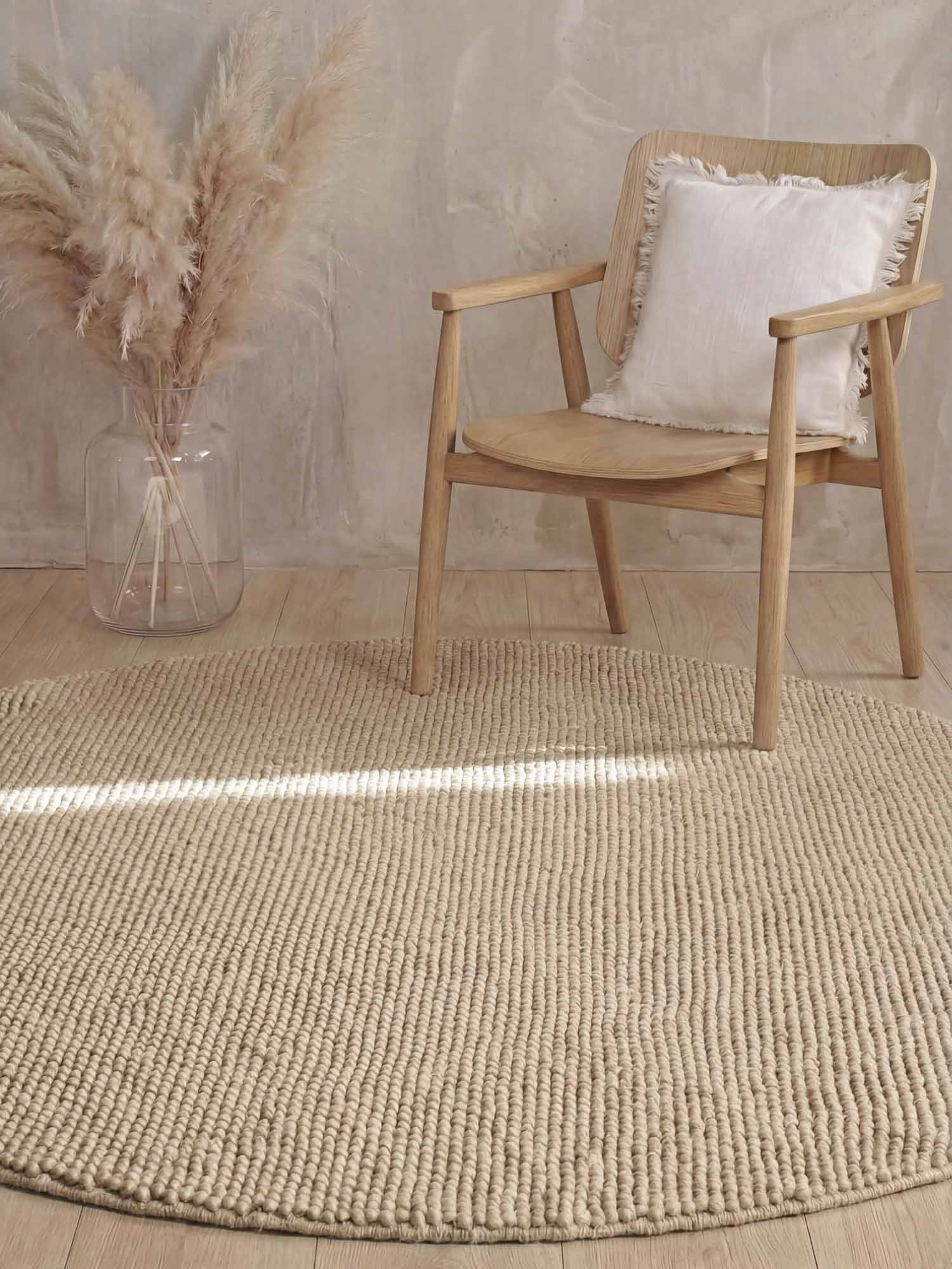 Ted Baker Richmond Wol Vloerkleed Rond Beige