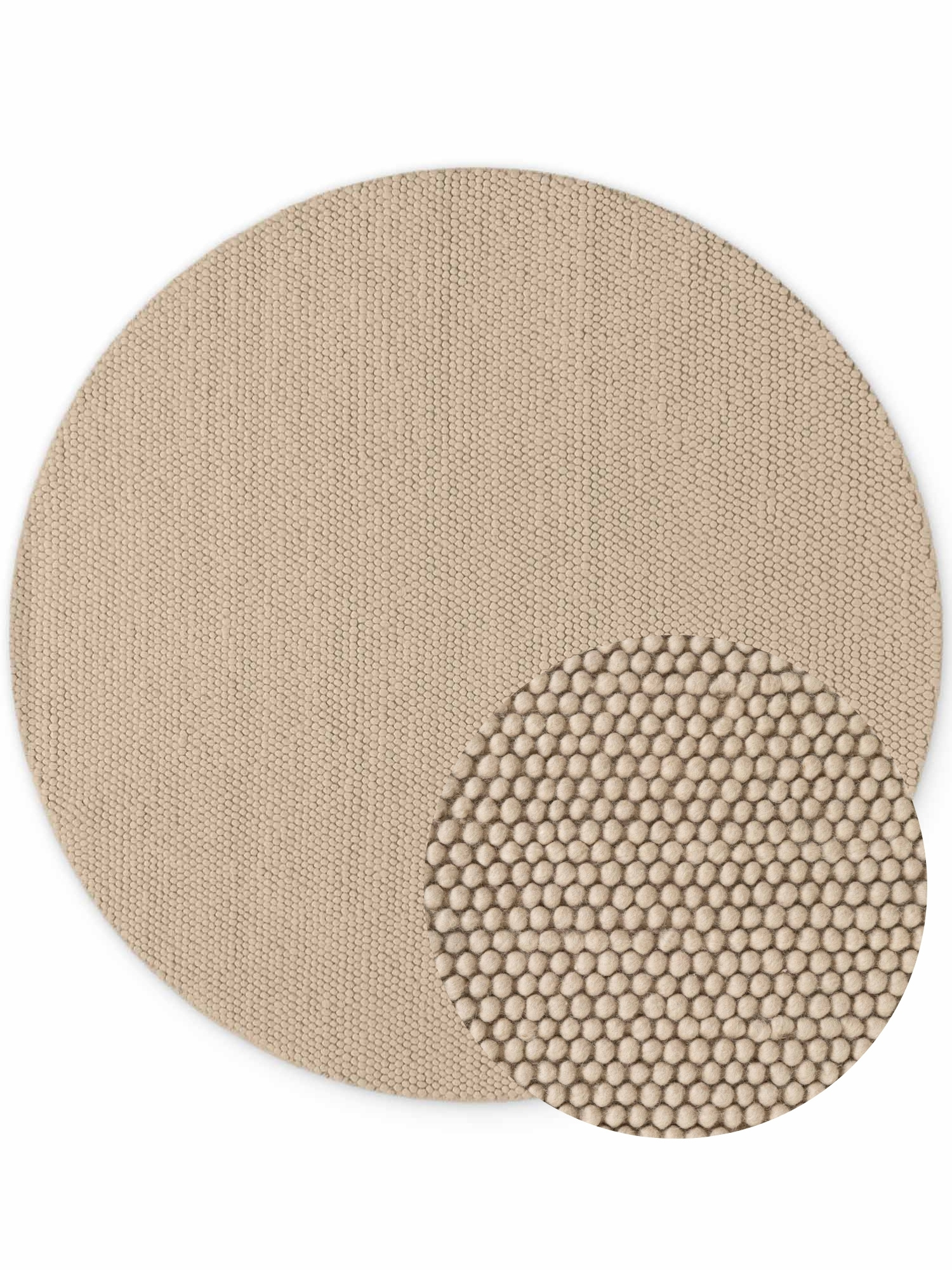Ted Baker Richmond Wol Vloerkleed Rond Beige