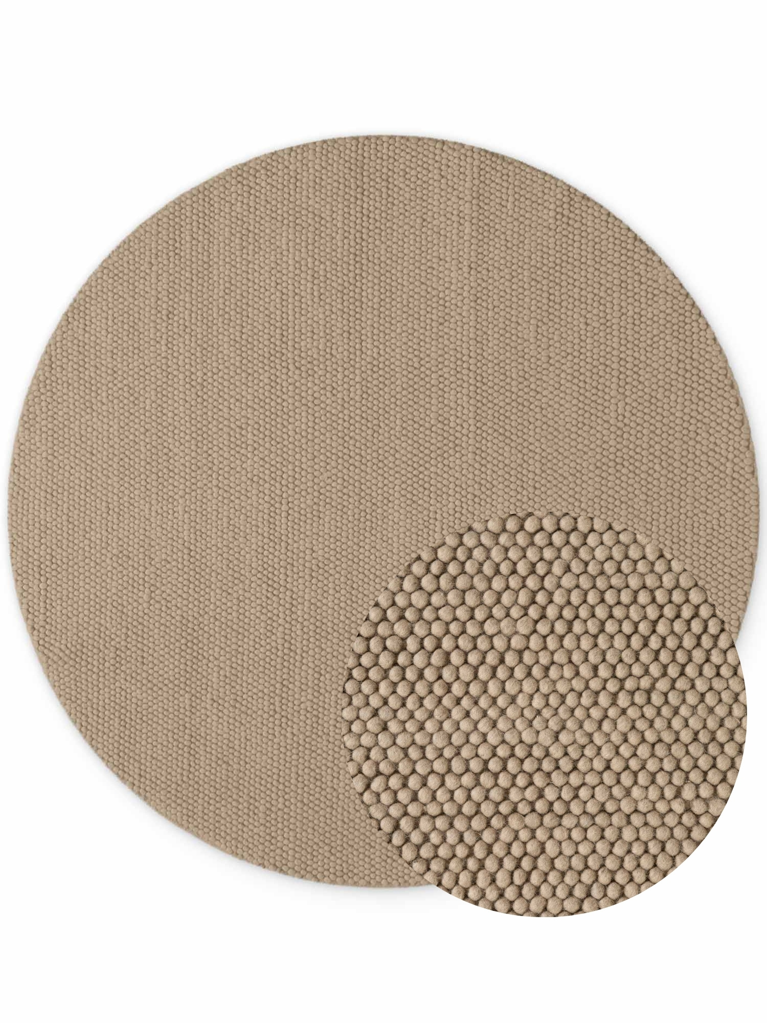 Ted Baker Richmond Wol Vloerkleed Rond Beige