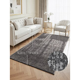 Elle Decoration Brilliance Laagpolig Vloerkleed Zilver Grijs