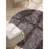 Elle Decoration Brilliance Laagpolig Rond Vloerkleed Bruin