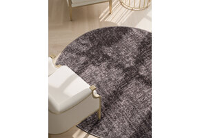 Elle Decoration Brilliance Rond Laagpolig Vloerkleed Bruin