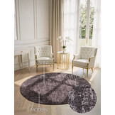 Elle Decoration Brilliance Laagpolig Rond Vloerkleed Bruin
