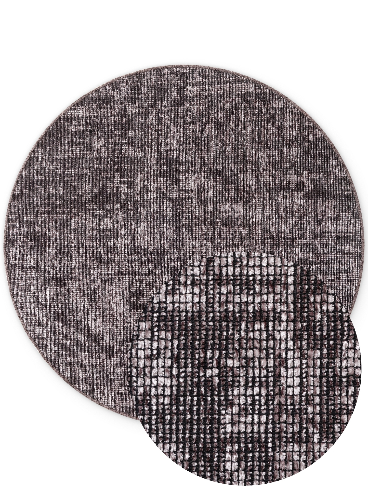 Elle Decoration Brilliance Laagpolig Rond Vloerkleed Bruin