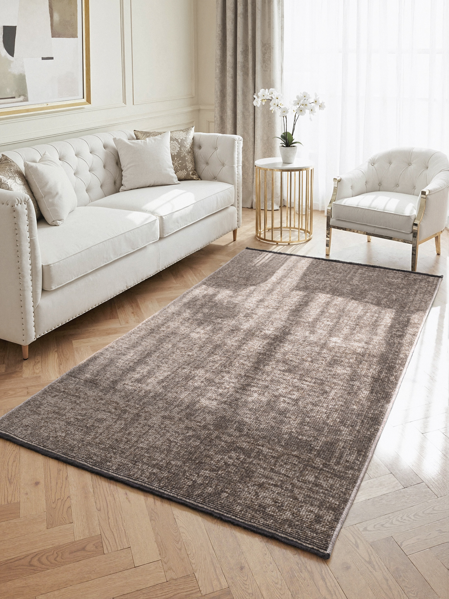 Elle Decoration Brilliance Laagpolig Vloerkleed Beige