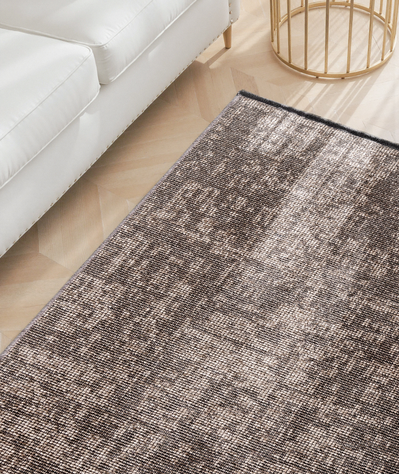 Elle Decoration Brilliance Laagpolig Vloerkleed Beige