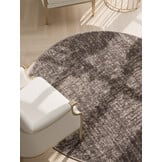 Elle Decoration Brilliance Rond Laagpolig Vloerkleed Beige