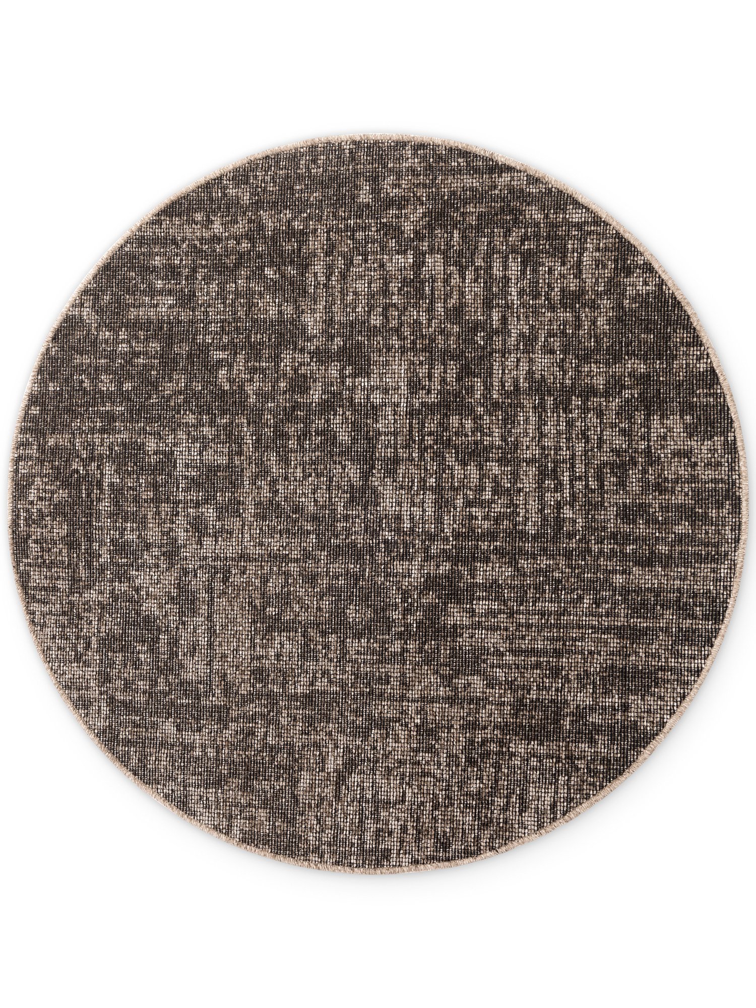 Elle Decoration Brilliance Rond Laagpolig Vloerkleed Beige