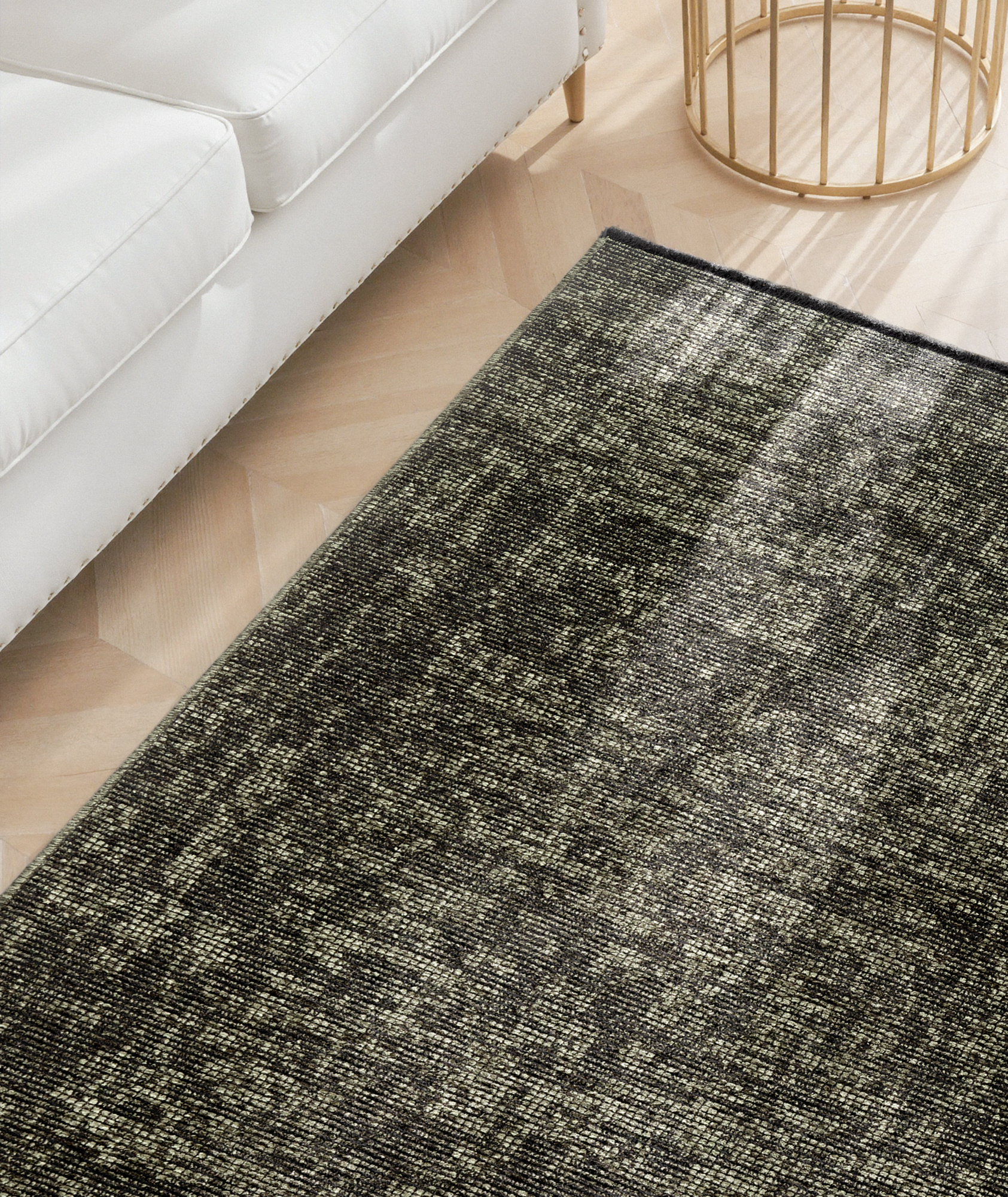 Elle Decoration Brilliance Laagpolig Vloerkleed Groen