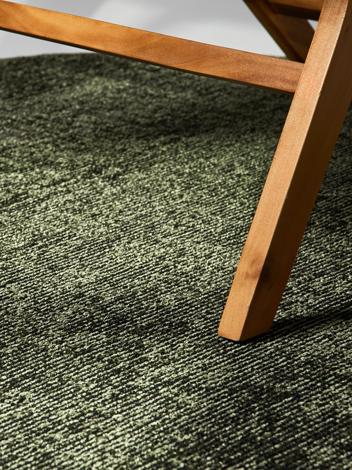 Elle Decoration Brilliance Rond Laagpolig Vloerkleed Groen