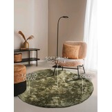 Elle Decoration Cosy Rond Hoogpolig Vloerkleed Groen