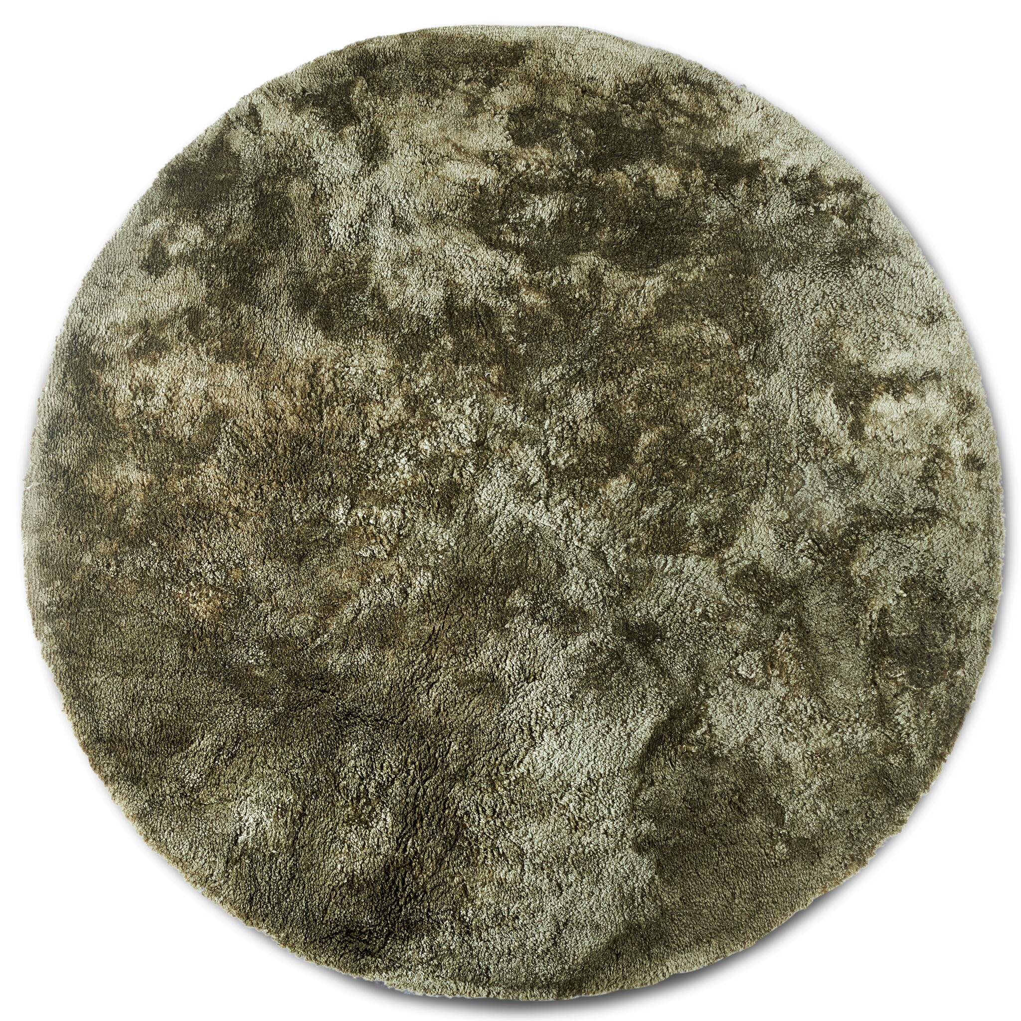 Elle Decoration Cosy Rond Hoogpolig Vloerkleed Groen