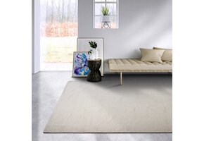 Elle Decoration Delhi Wol Hand-made Vloerkleed  Wit