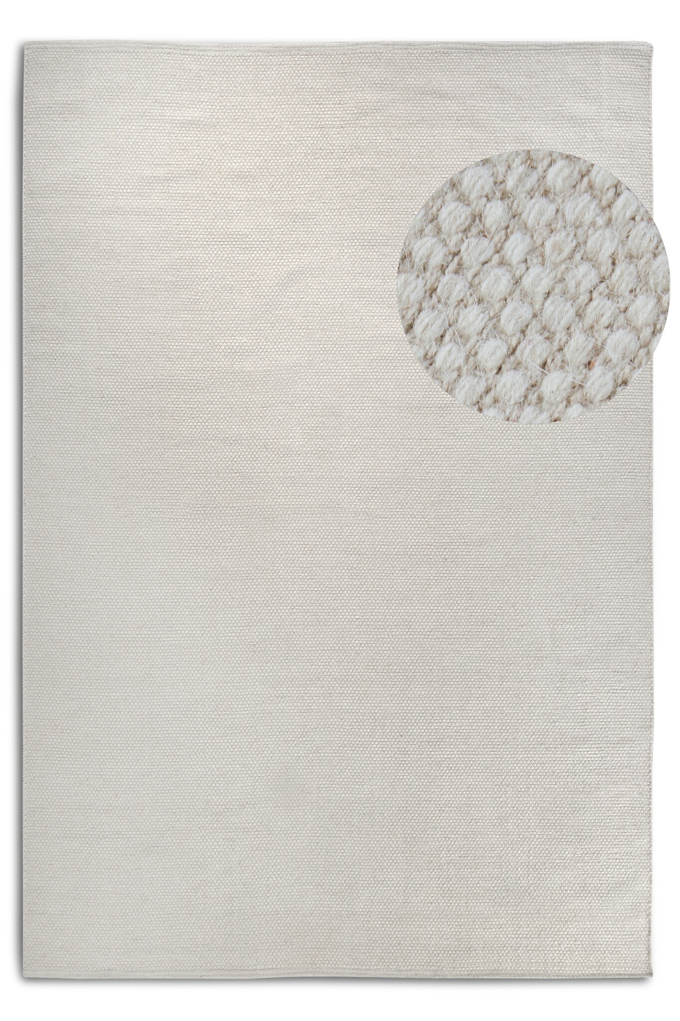 Elle Decoration Delhi Wol Hand-made Vloerkleed  Wit