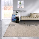 Elle Decoration Delhi Wol Hand-made Vloerkleed  Linnen Beige