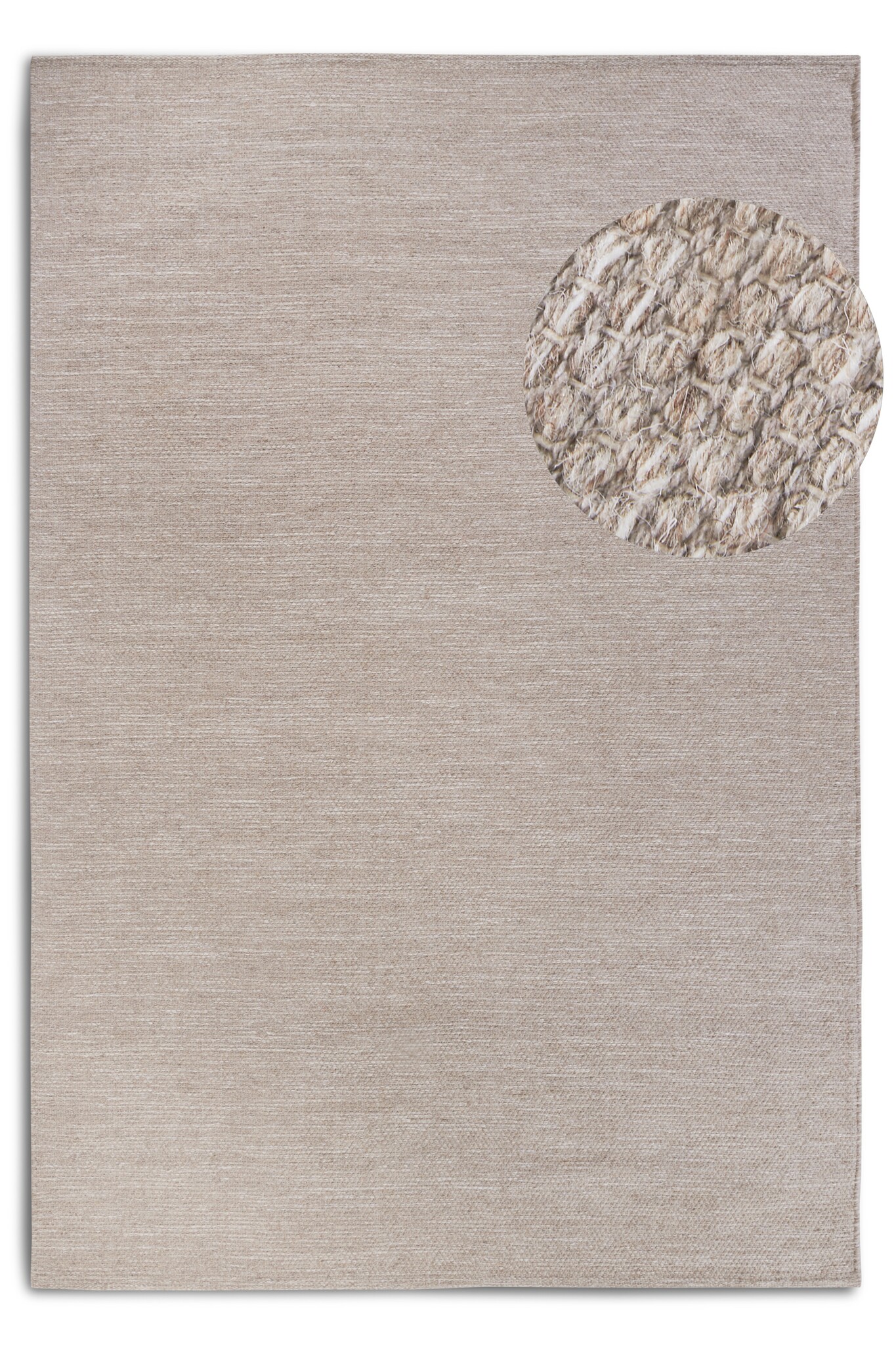 Elle Decoration Delhi Wol Hand-made Vloerkleed  Linnen Beige