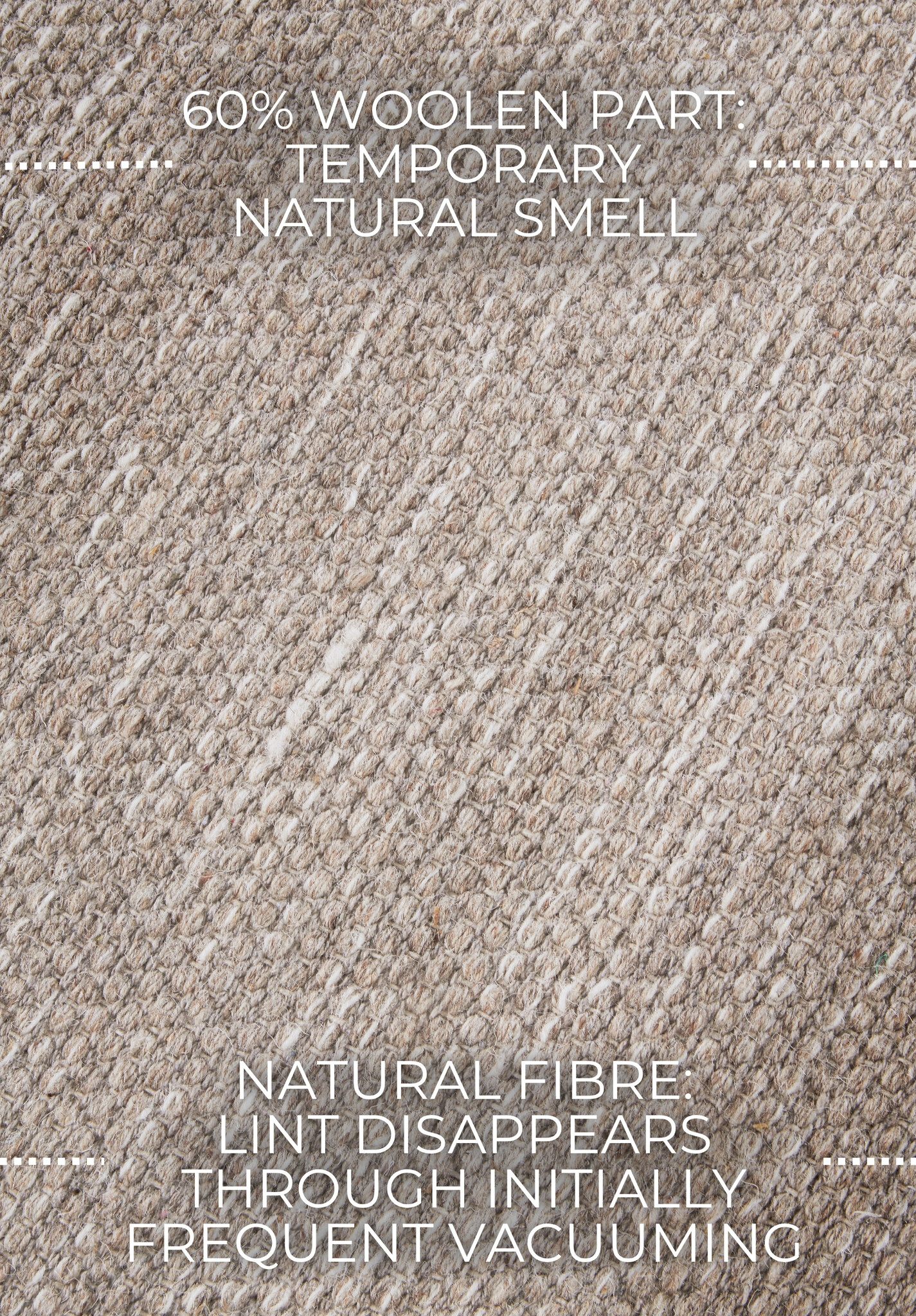 Elle Decoration Delhi Wol Hand-made Vloerkleed  Linnen Beige