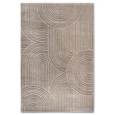 Elle Decoration Japandi Hoogpolig Vloerkleed Beige