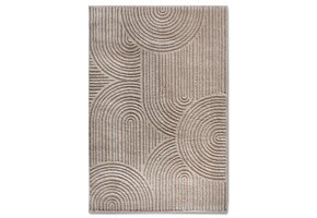 Elle Decoration Japandi Hoogpolig Vloerkleed Beige