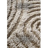 Elle Decoration Japandi Hoogpolig Vloerkleed Beige