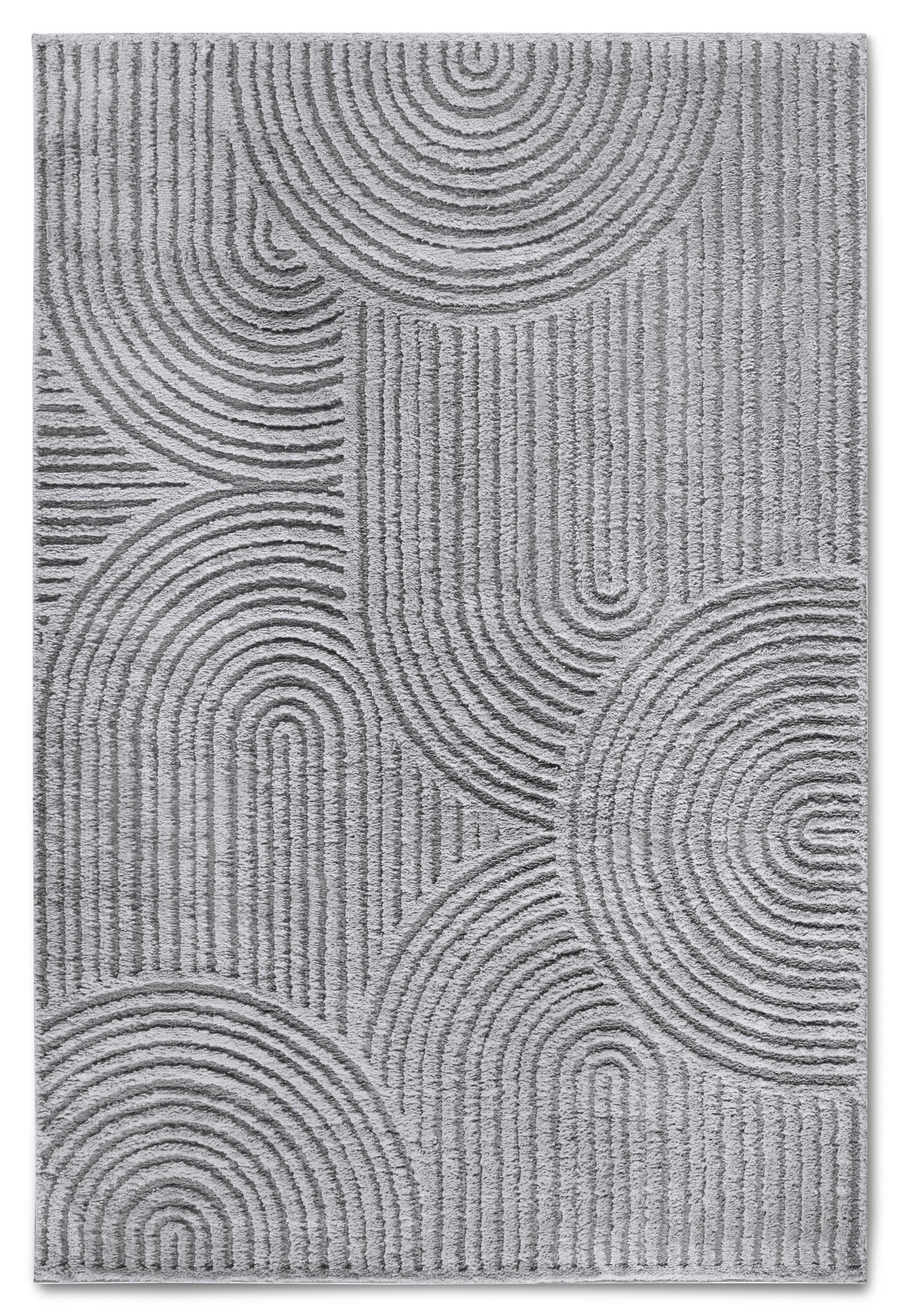 Elle Decoration Japandi Hoogpolig Vloerkleed  Grijs