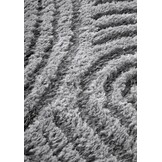 Elle Decoration Japandi Hoogpolig Vloerkleed  Grijs