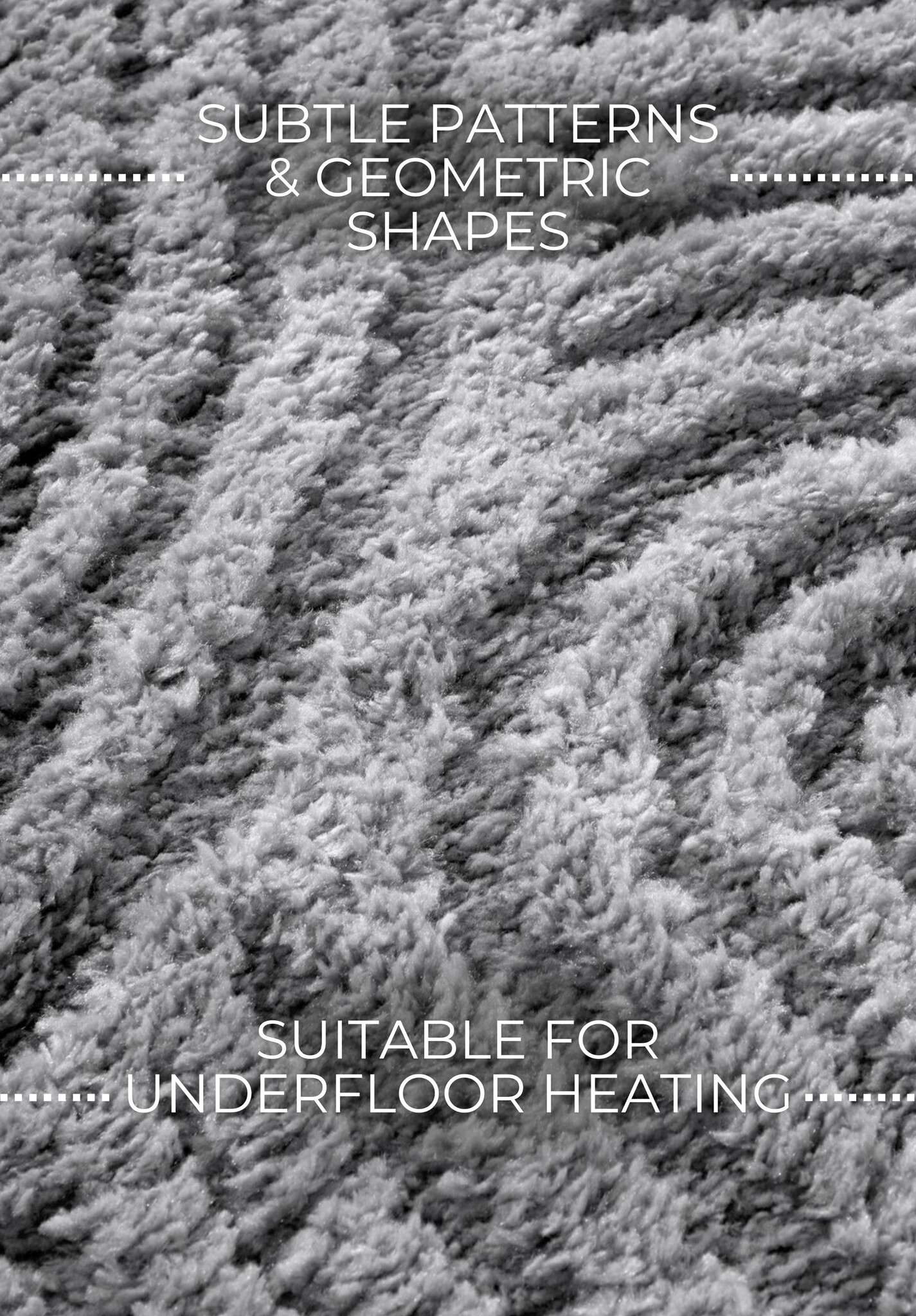 Elle Decoration Japandi Hoogpolig Vloerkleed  Grijs