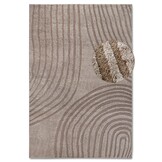 Elle Decoration Japandi Hoogpolig Vloerkleed Beige