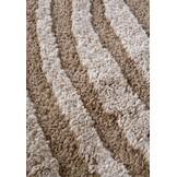 Elle Decoration Japandi Hoogpolig Vloerkleed Beige