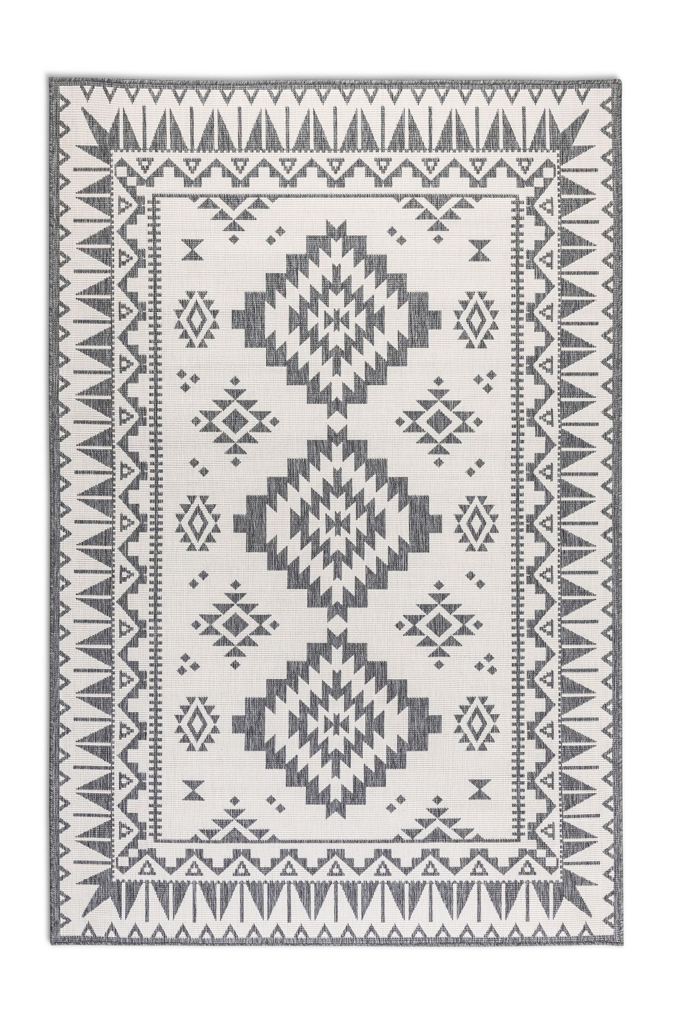 Elle Decoration Gemini Buitenkleed Dubbelzijdig Vloerkleed Zilver