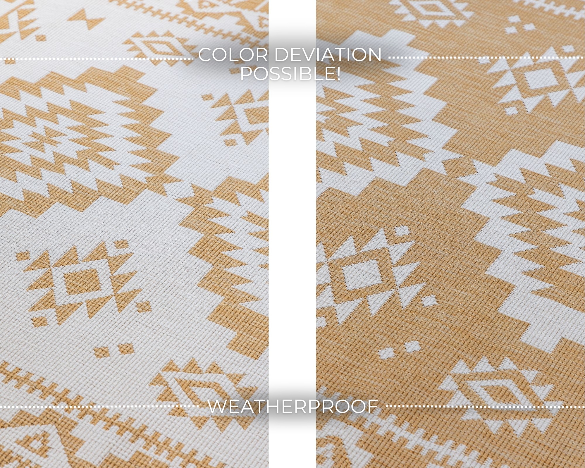 Elle Decoration Gemini Buitenkleed Dubbelzijdig Vloerkleed Geel