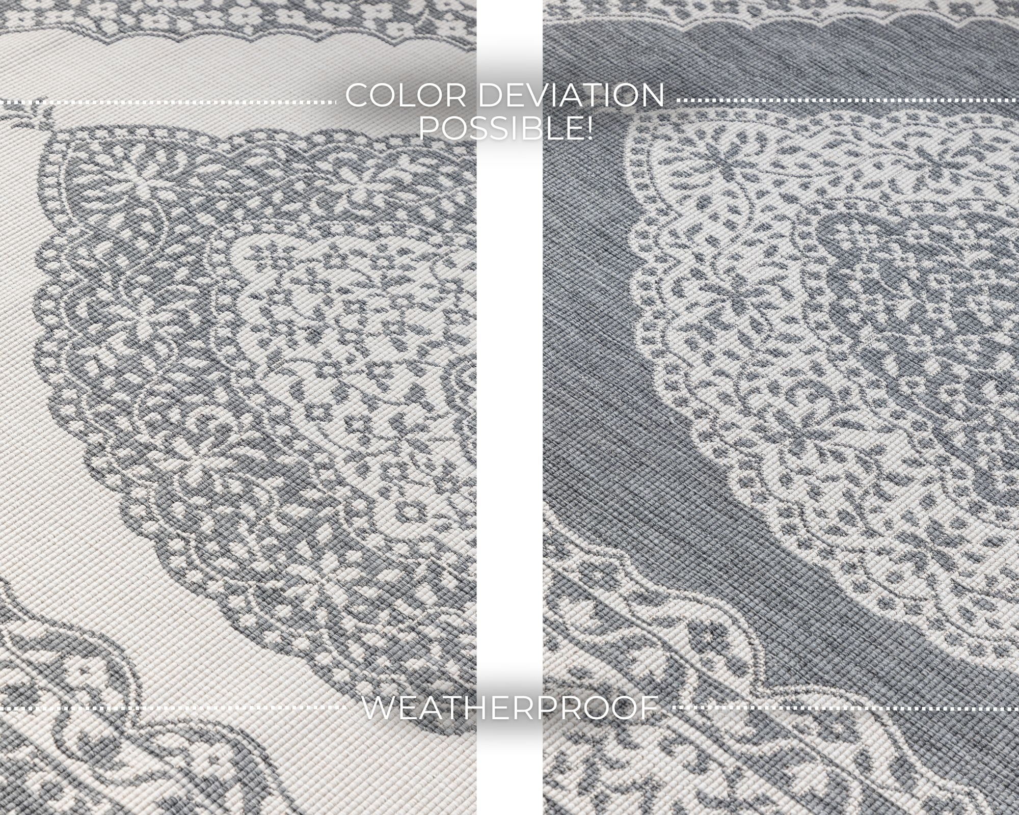 Elle Decoration Gemini Buitenkleed Dubbelzijdig Vloerkleed Zilver