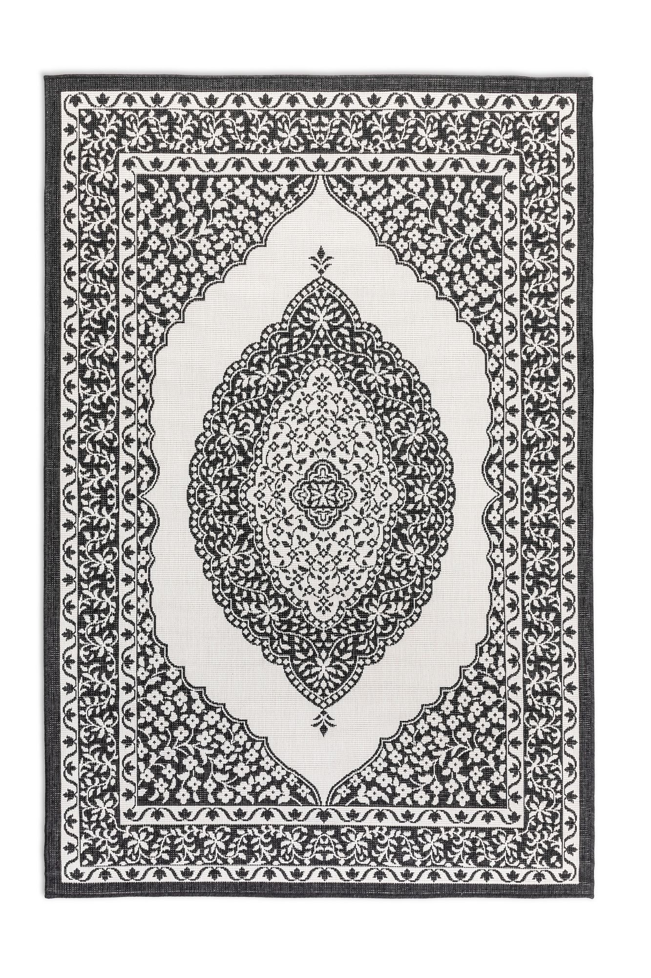 Elle Decoration Gemini Buitenkleed Dubbelzijdig Vloerkleed Zwart