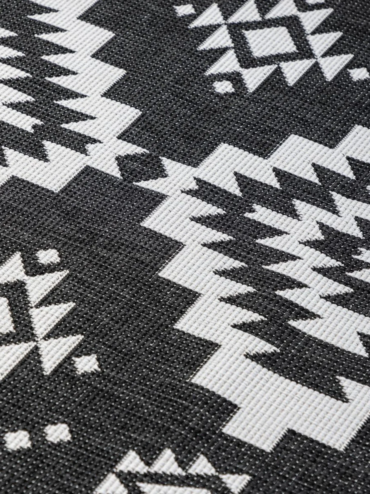 Elle Decoration Gemini Buitenkleed Dubbelzijdig Vloerkleed Zwart