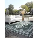 Elle Decoration Gemini Buitenkleed Dubbelzijdig Vloerkleed Groen