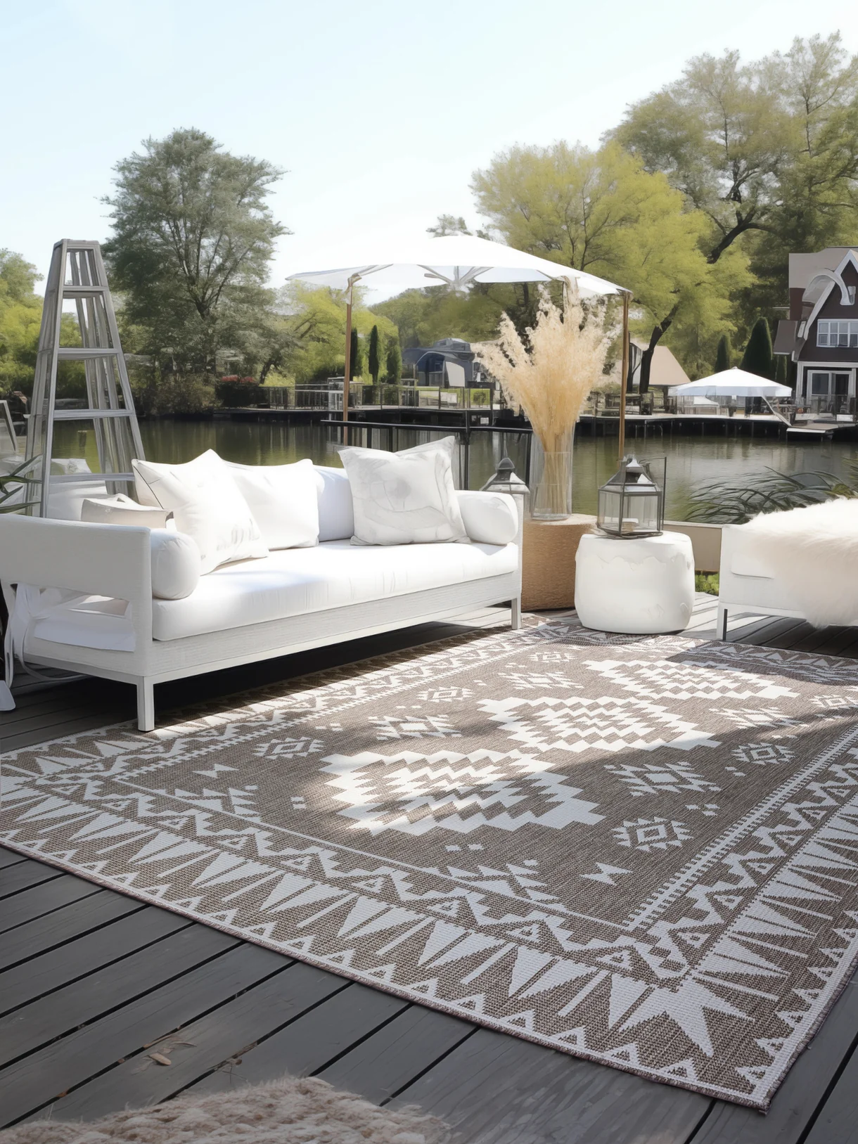 Elle Decoration Gemini Buitenkleed Dubbelzijdig Vloerkleed Linnen