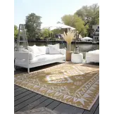 Elle Decoration Gemini Buitenkleed Dubbelzijdig Vloerkleed Geel