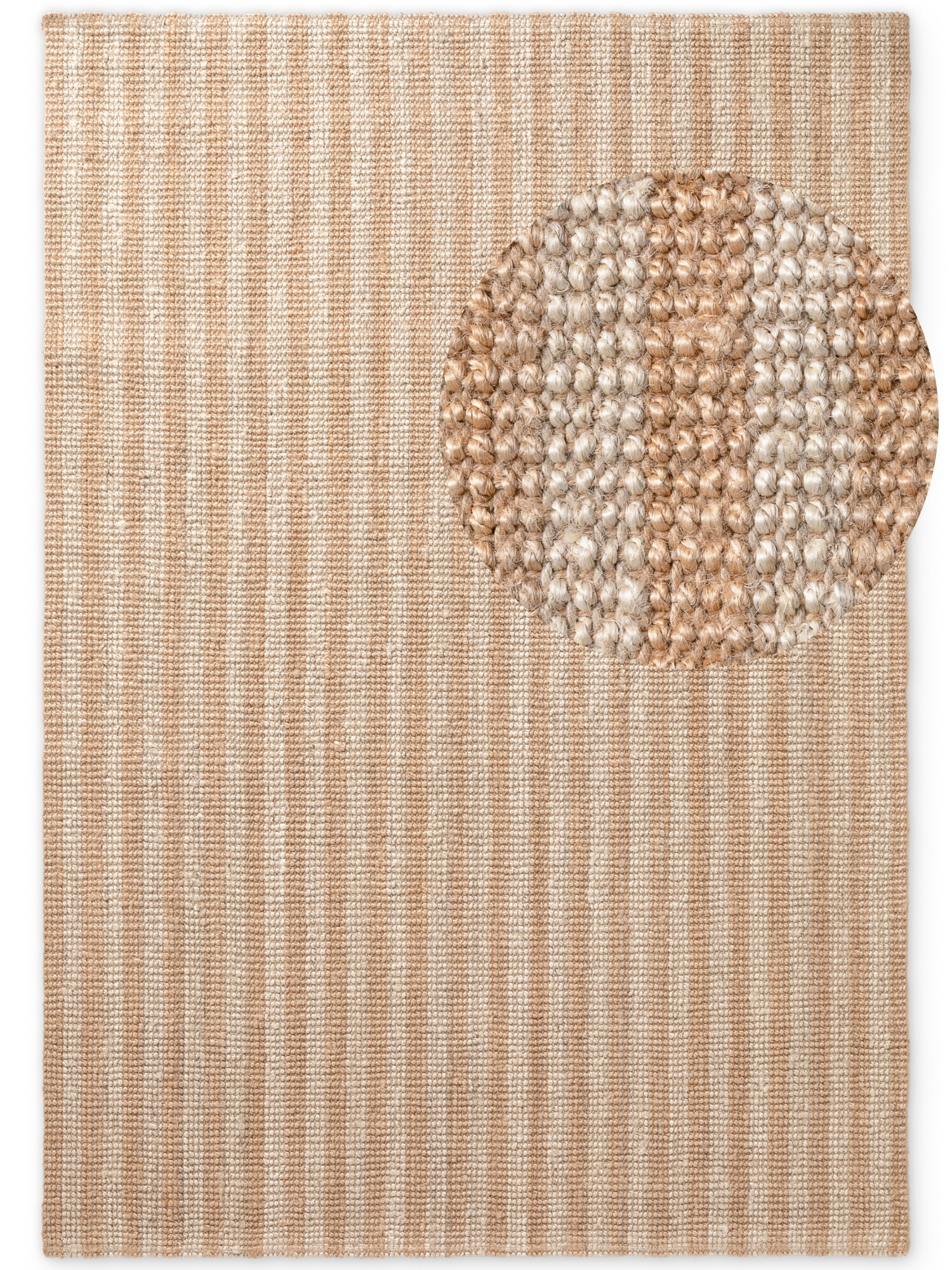 Elle Decoration Harvest Jute Vloerkleed  Creme Goud