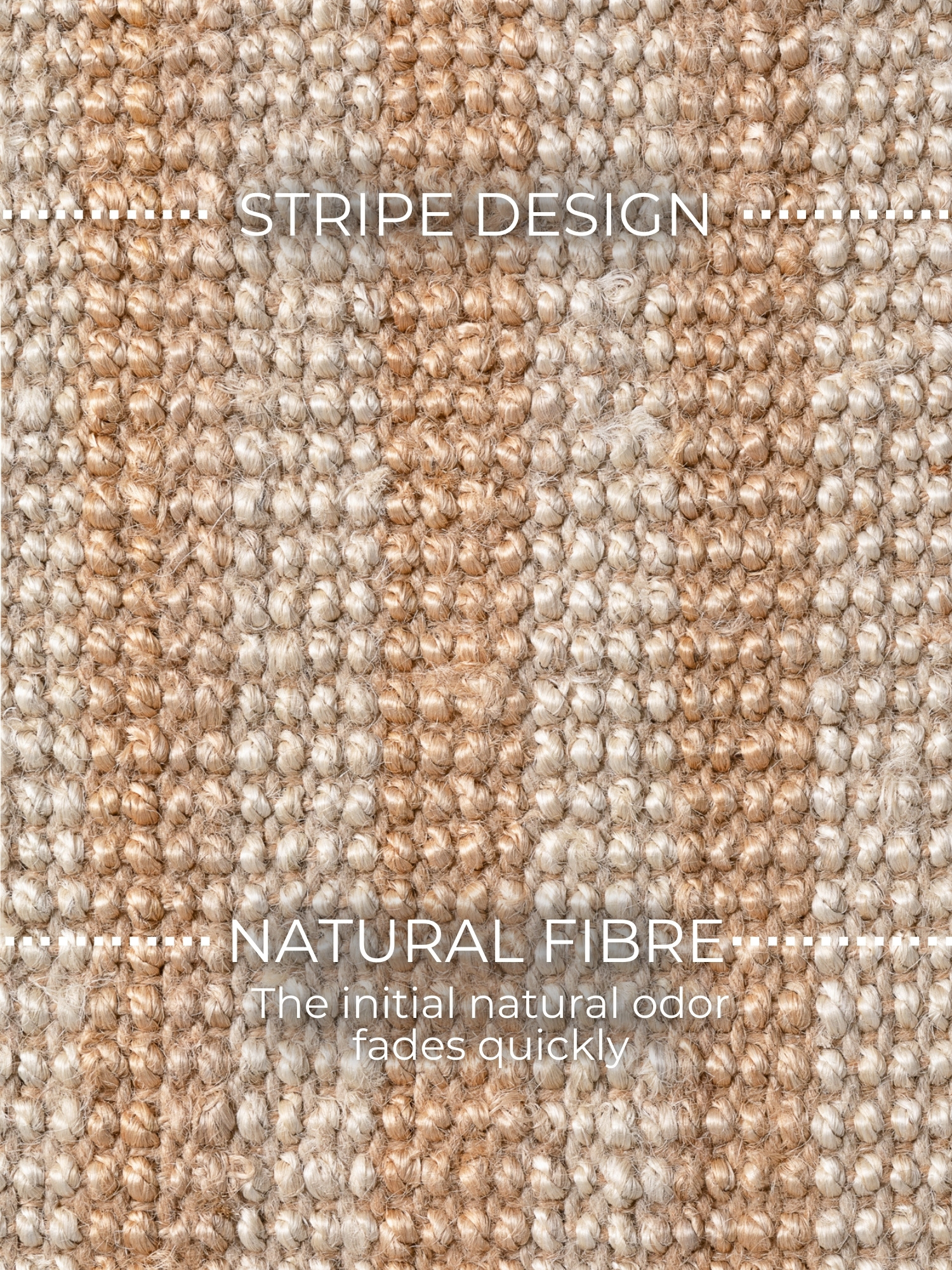 Elle Decoration Harvest Jute Vloerkleed  Creme Goud