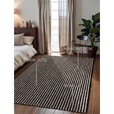 Elle Decoration Harvest Jute Vloerkleed  Creme Zwart