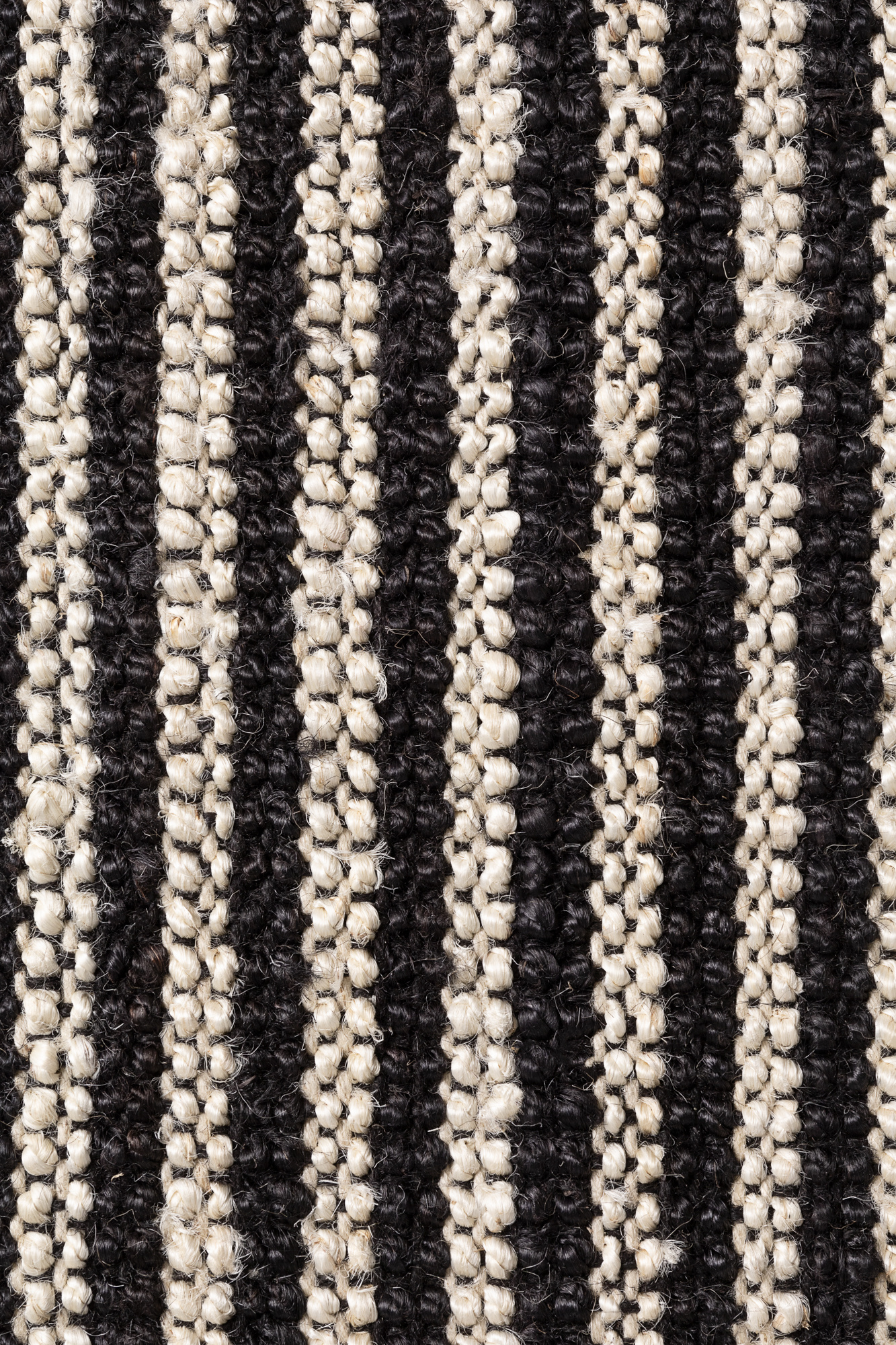 Elle Decoration Harvest Jute Vloerkleed  Creme Zwart