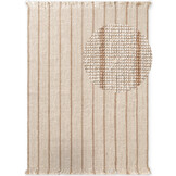 Elle Decoration Handgeweven Jute Vloerkleed Creme Goud