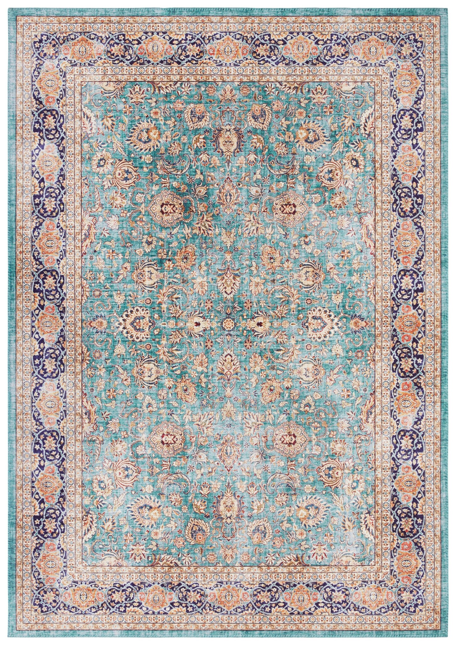 Elle Decoration Maschad Klassiek Laagpolig Vloerkleed Groen