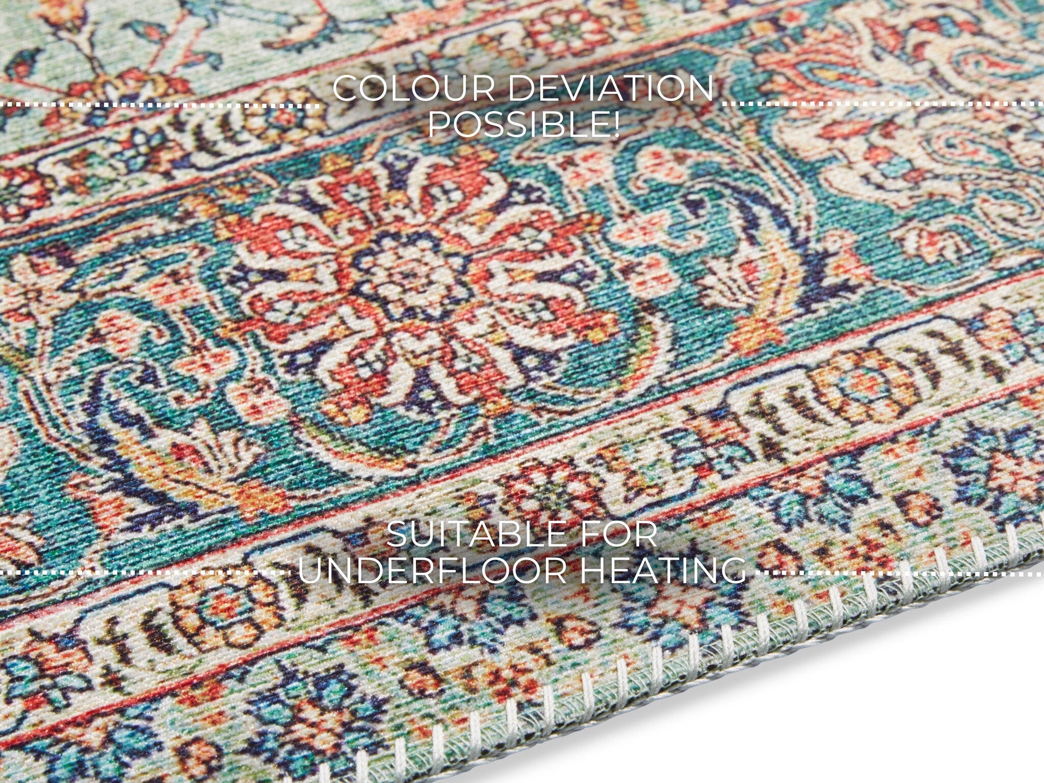 Elle Decoration Mahal Klassiek Laagpolig Vloerkleed Groen