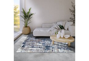 Elle Decoration Saveh Laagpolig Vloerkleed Blauw Beige