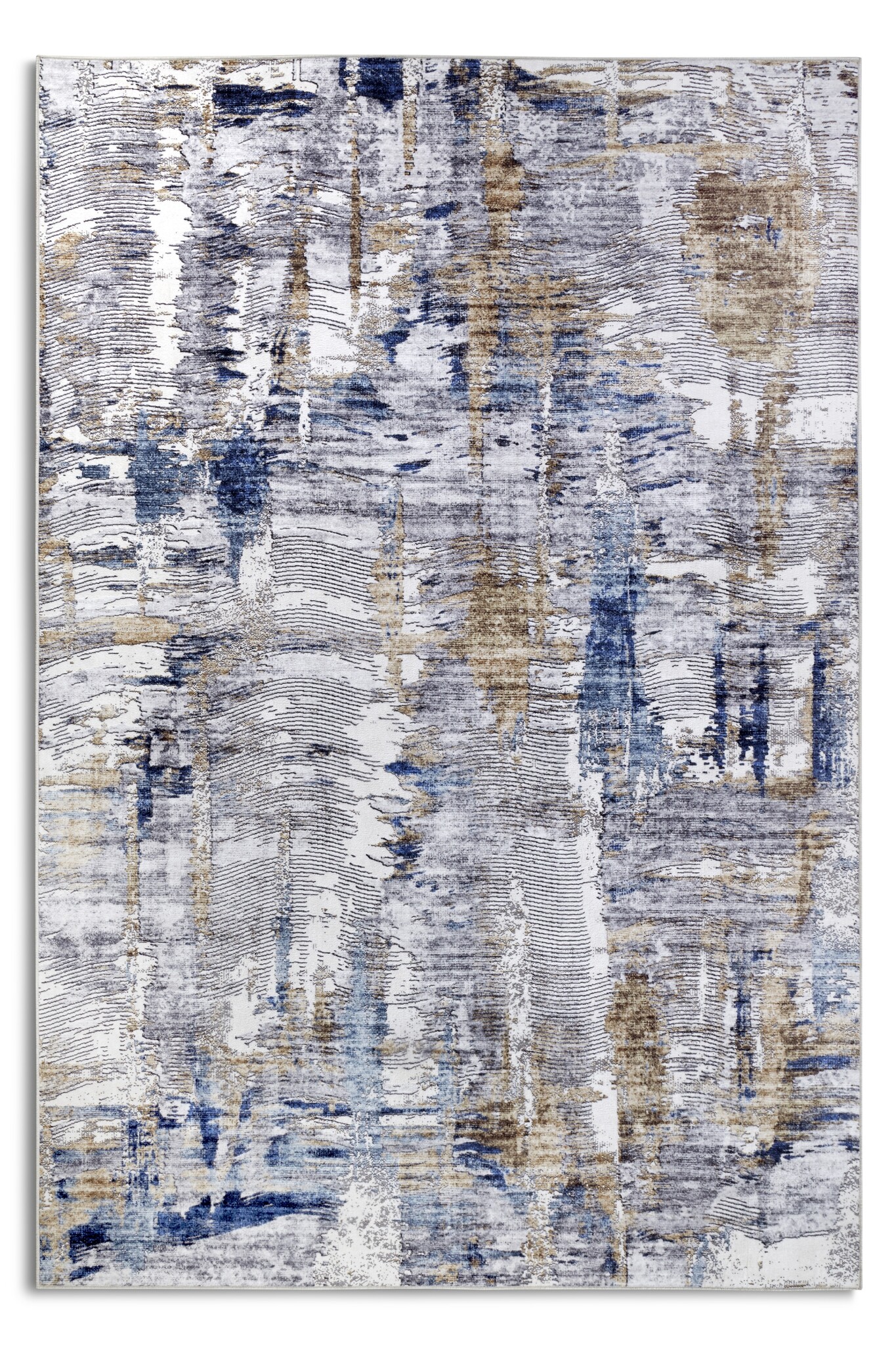 Elle Decoration Saveh Laagpolig Vloerkleed Blauw Beige