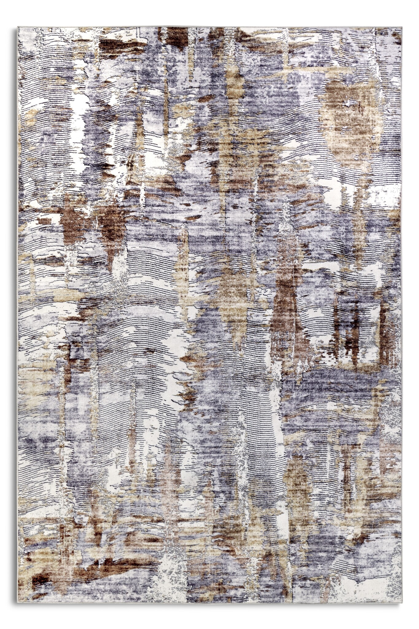 Elle Decoration Saveh Laagpolig Vloerkleed Koper Goud